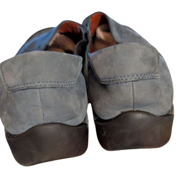 AEROSOLES Y2K Bicycle Toe Comfort Loafer Shoes Pale Blue Nubuck Wms Size 7 - Picture 4 of 5